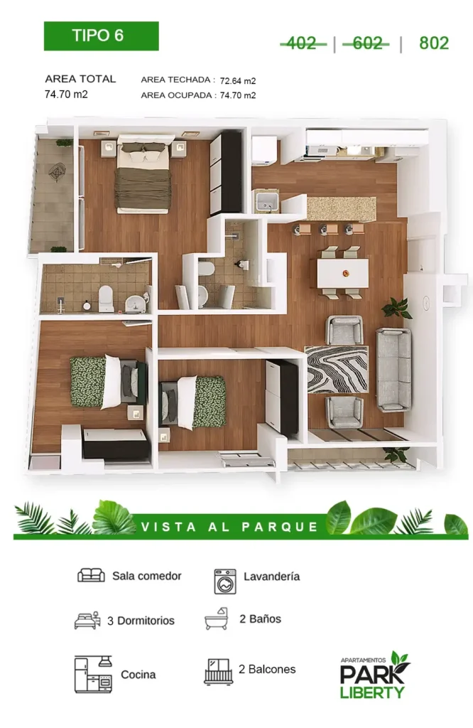 vivir frente al parque
