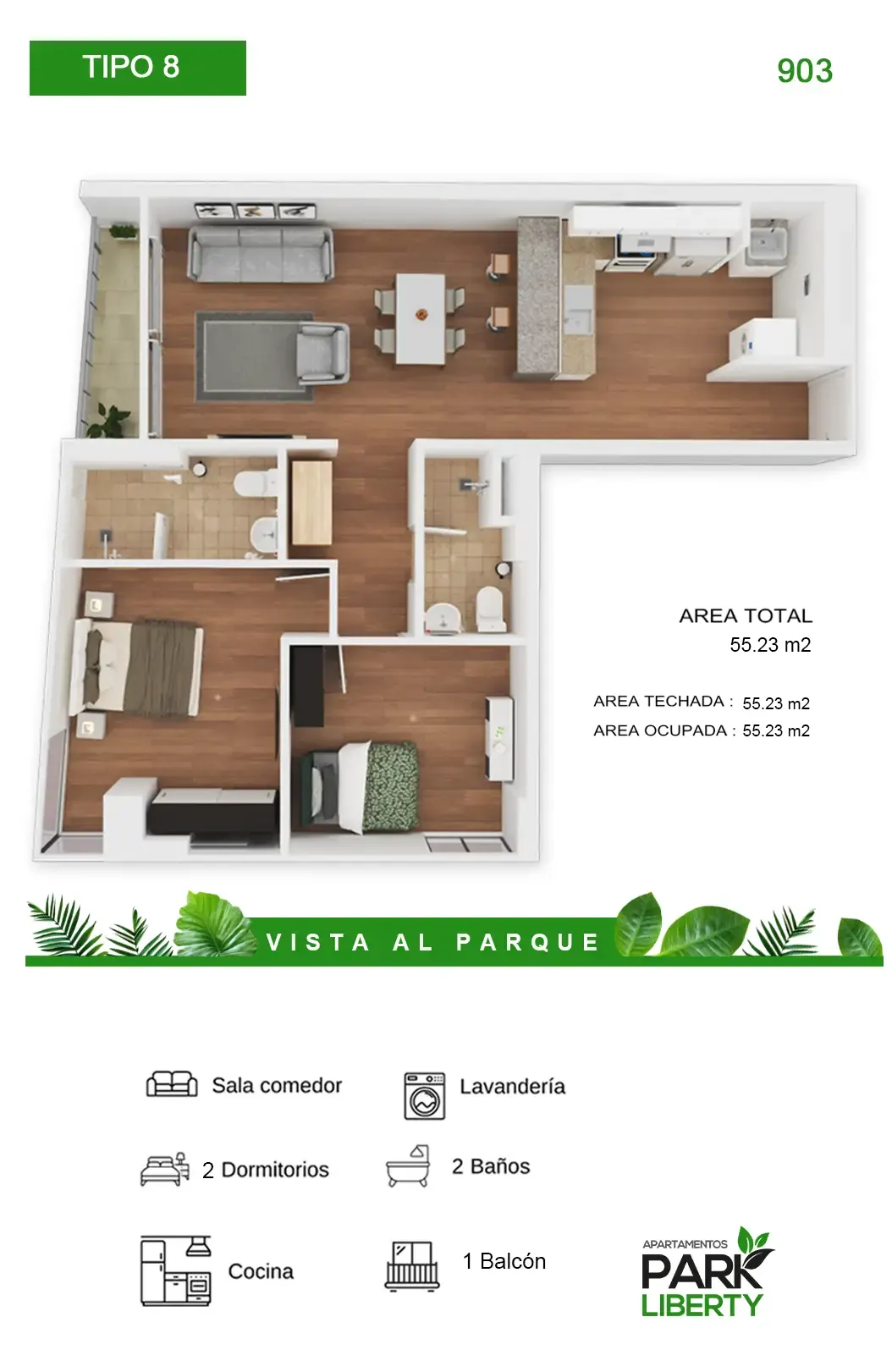 vivir frente al parque