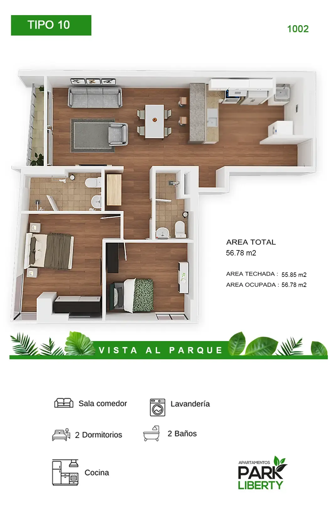 vivir frente al parque t 10 m