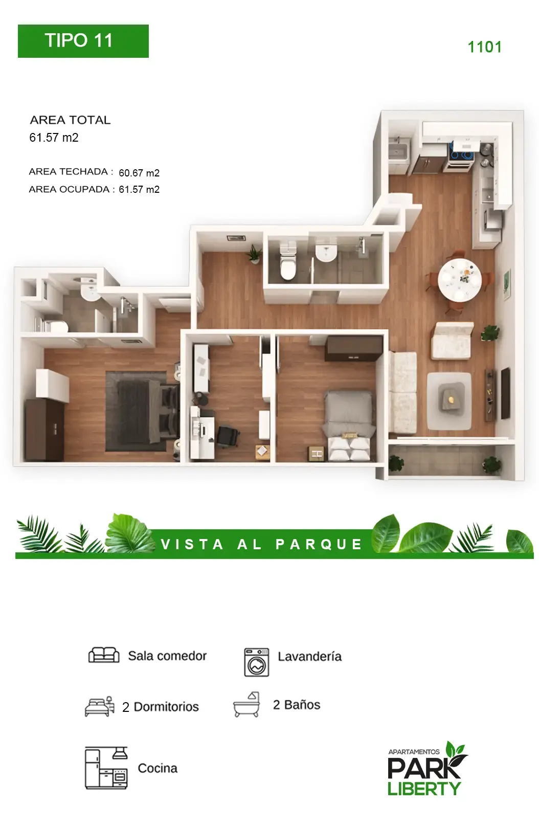 vivir frente al parque t 11 m