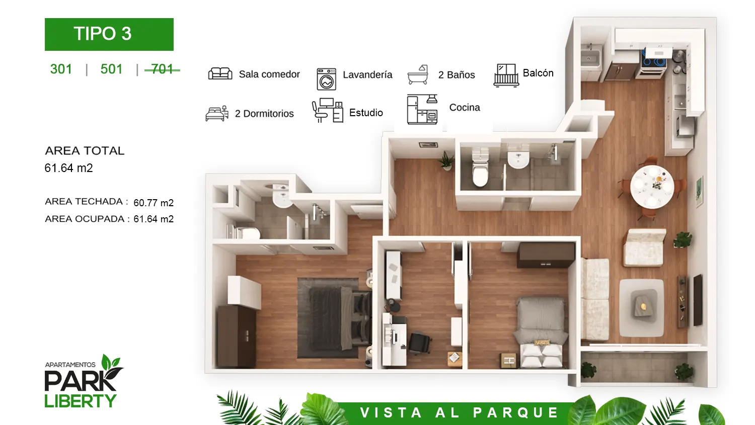 vivir frente al parque