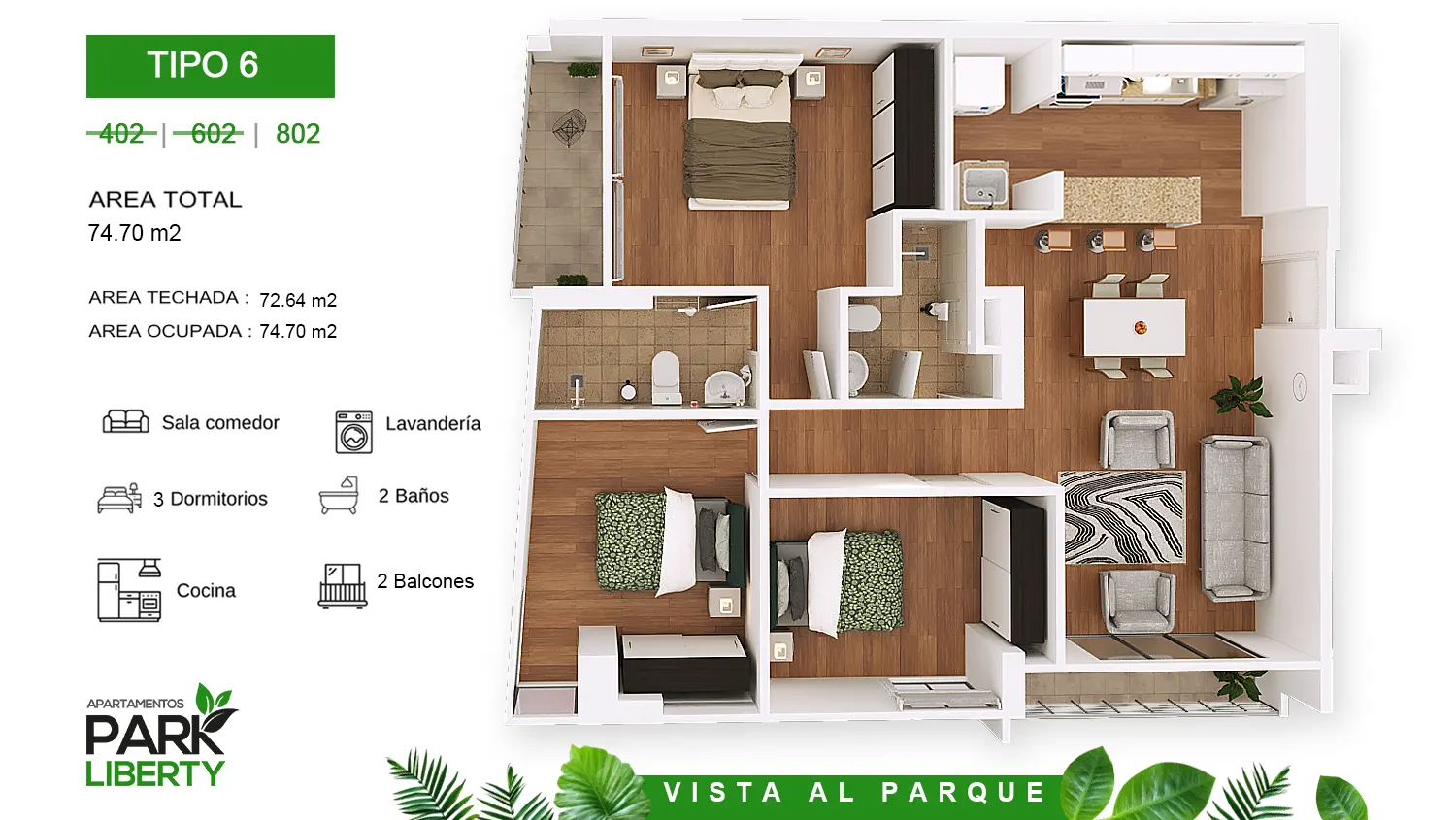 vivir frente al parque
