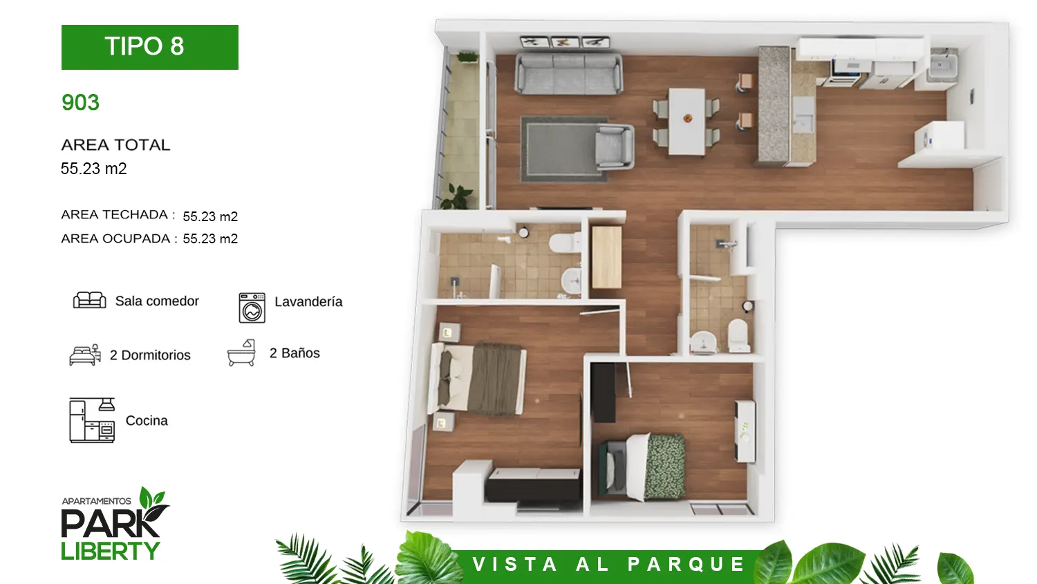 vivir frente al parque
